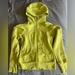 lululemon athletica women’s Scuba Lime Green Hoodie Jacket
